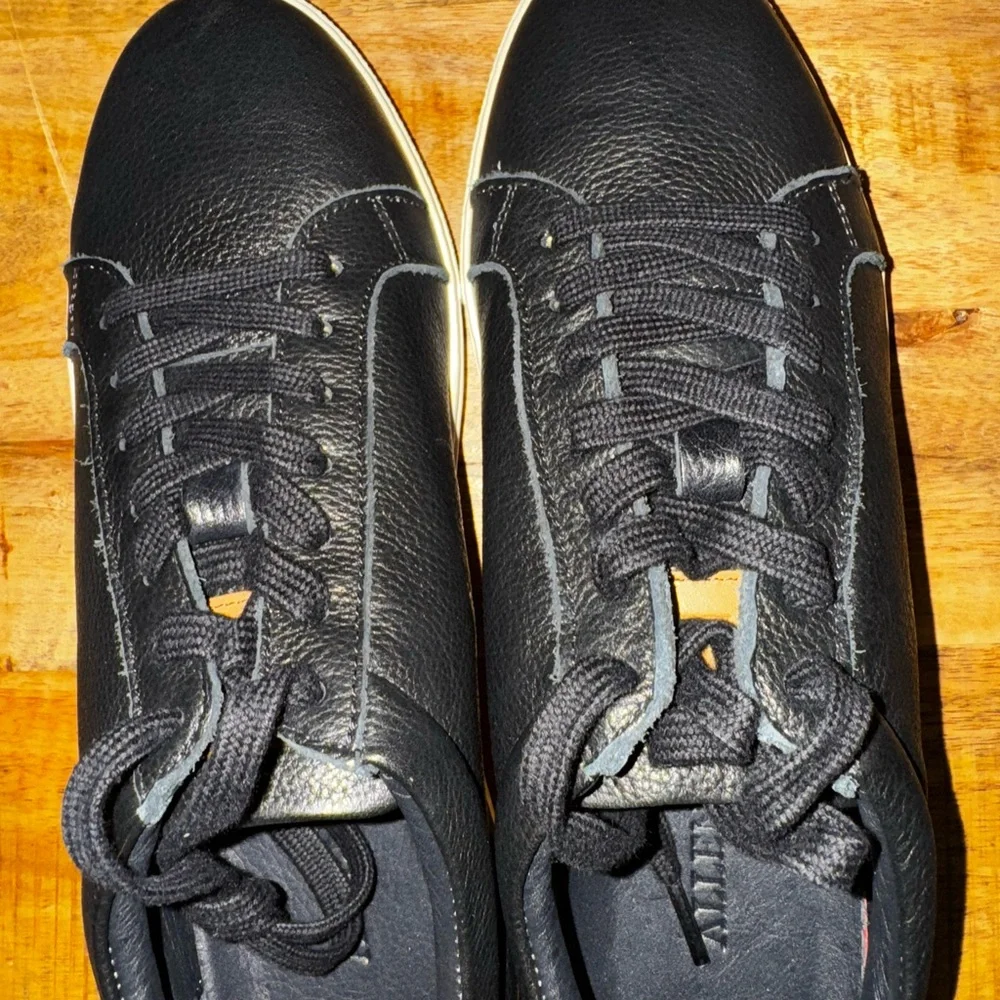 Allen Edmonds Courtside Black leather low top Men's Sneakers NWT NIB 8 D